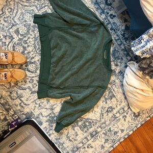 American Eagle Outfitters Forest Green Crewneck Sweater